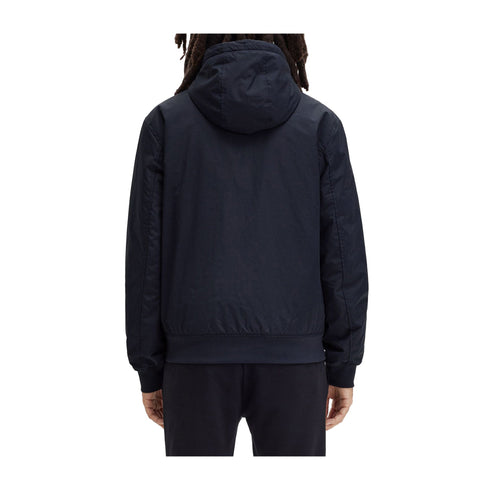 FRED PERRY Giacca leggera Giubbino Uomo Brentham con cappuccio Blu - Francavilla Moda